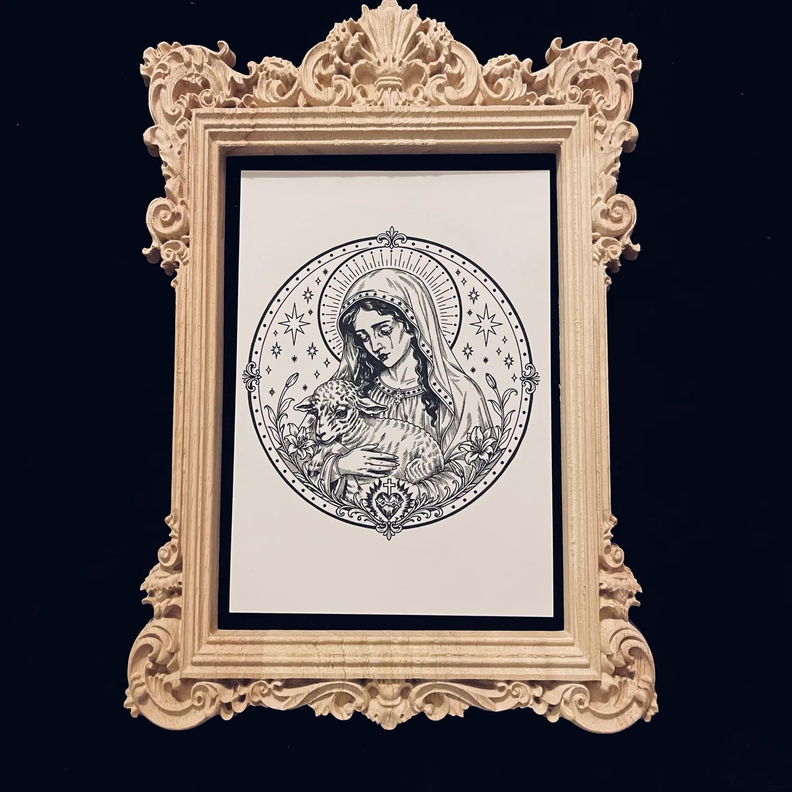Print A5 Madone à l’agneau de Maison Pandore