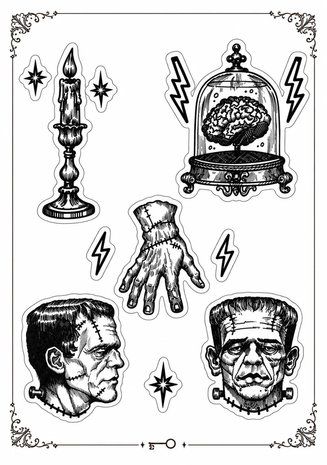 Frankenstein, vue du dessin numérisé