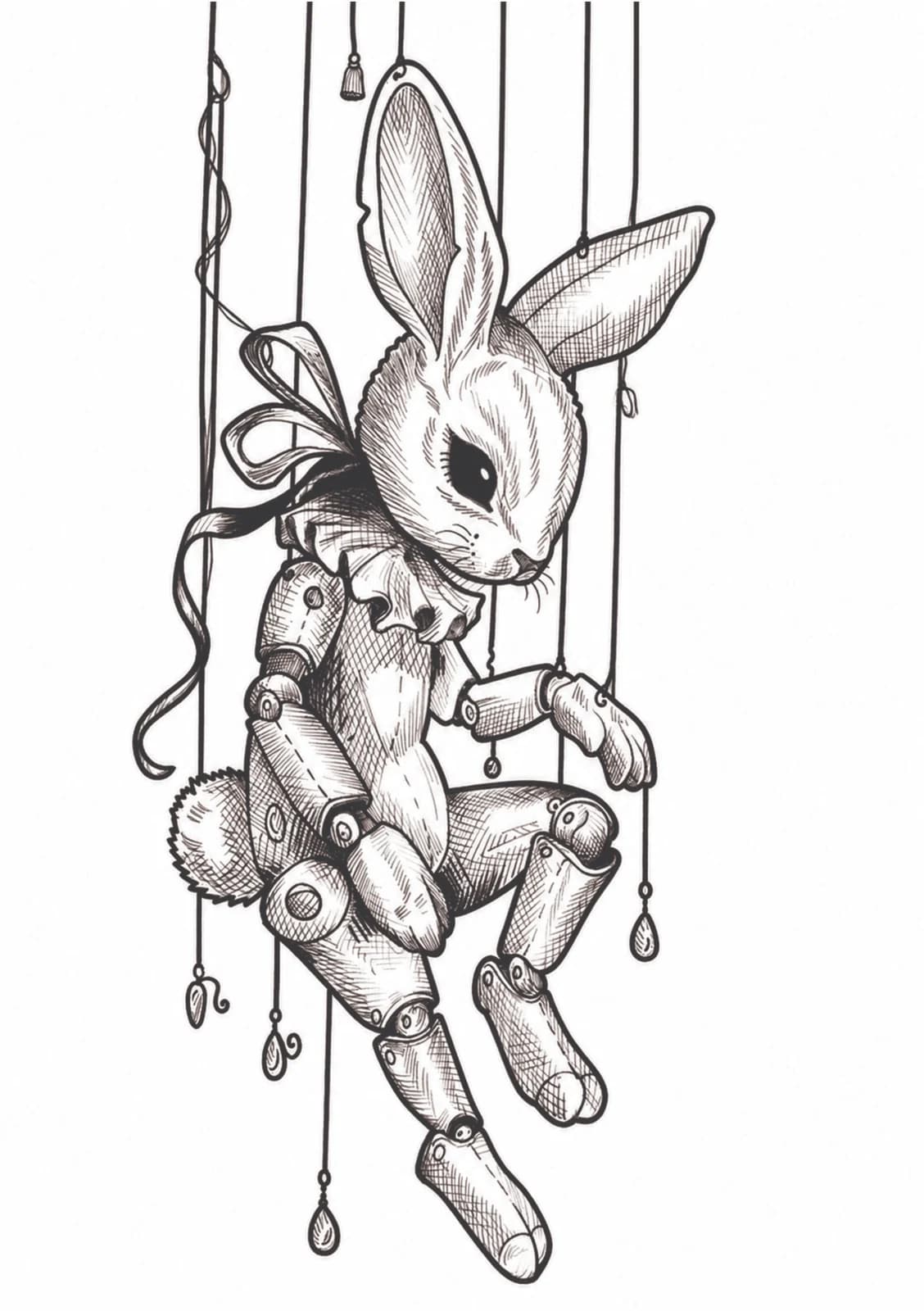 Lapin, vue du dessin numérisé