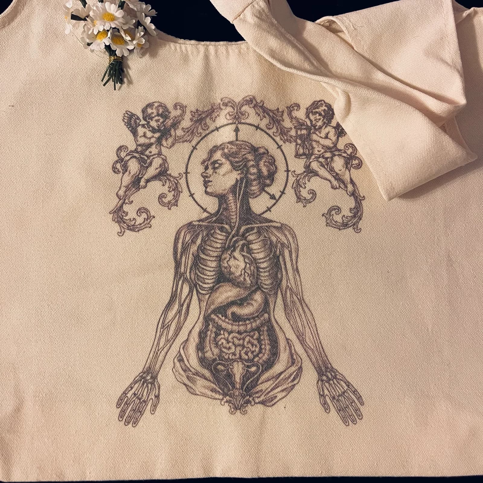 Tote bag Anatomie avec illustration Maison Pandore